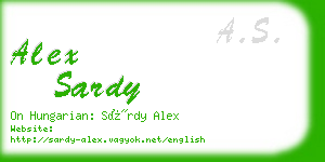 alex sardy business card